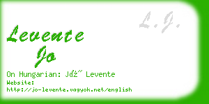 levente jo business card